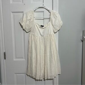 lulus mini puff-sleeve babydoll dress
